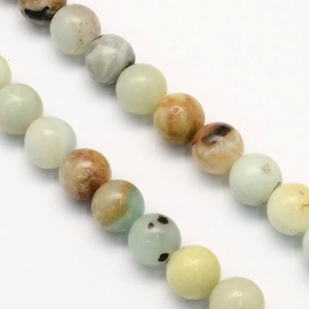 8.5MM Flower Amazonite Beads-ONE Gemstone Bead Strand-Jewelry Making Crafts NWT